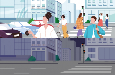 Streets, sidewalks and roads which constitute more than a quarter of the built-up land in most cities, should be designed for people, but urban planning has typically not incorporated human perspectives. With the aid of urban big imagery data and AI, Prof